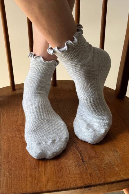 Ruffled Hugger Crew Socks | Vintage Pink