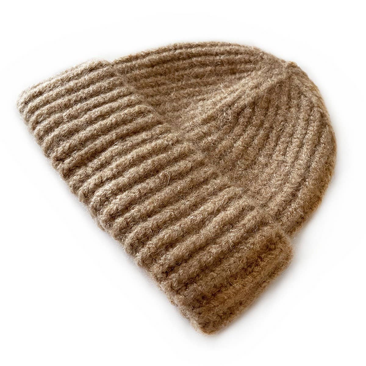 Solid Knit Beanie | Beige