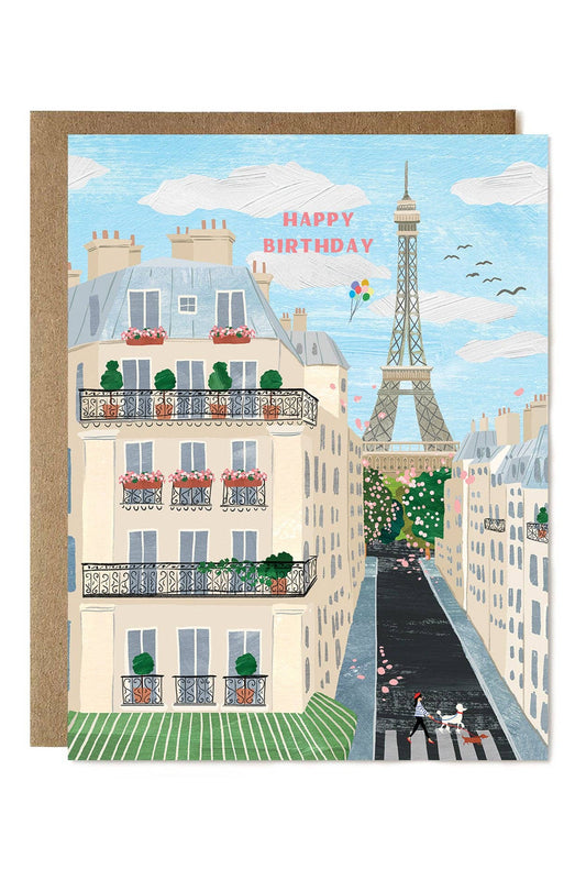 Paris Birthday View Card
