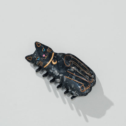 Black Cat Moon Hair Claw