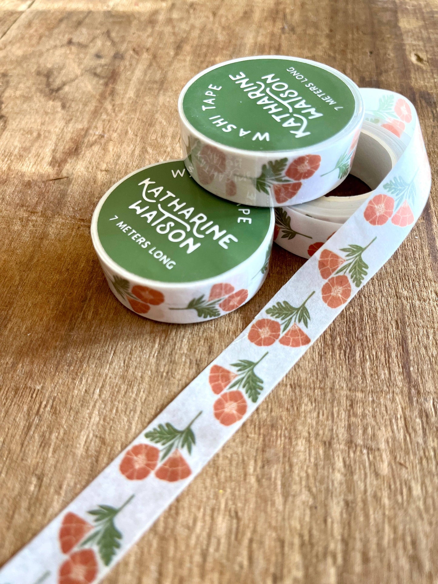 Orange Poppy Washi Tape