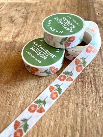 Orange Poppy Washi Tape