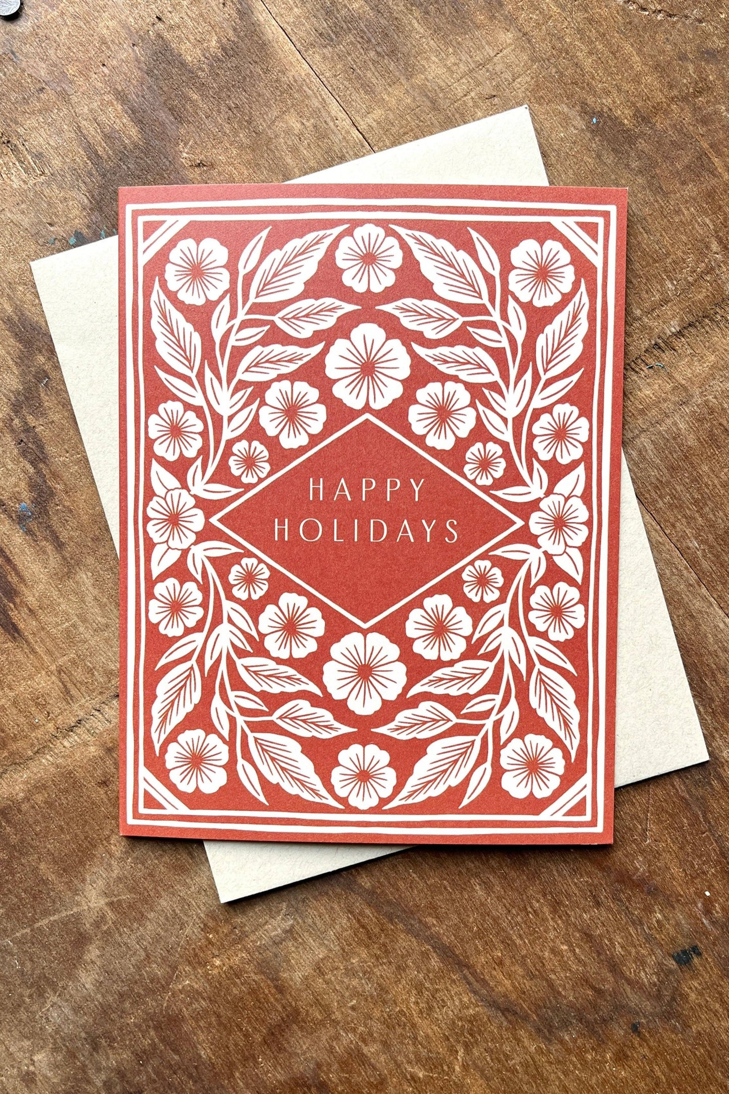 Happy Holidays Red Diamond Card