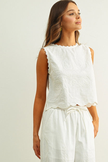 Doily Days Embroidered Top