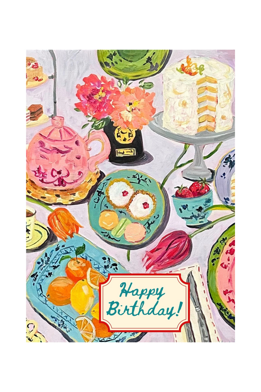 Happy Birthday High Tea Card