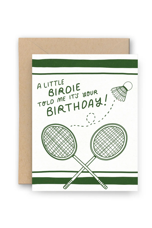 Badminton Birthday Card