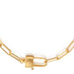 Paperclip + Padlock Clasp Statement Chain