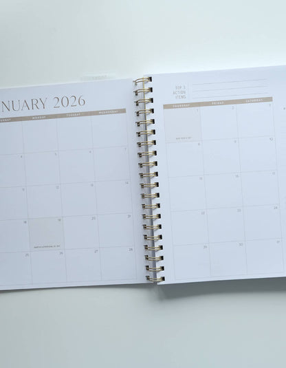 2026 Fullsize Softcover Planner | Primary Blooms