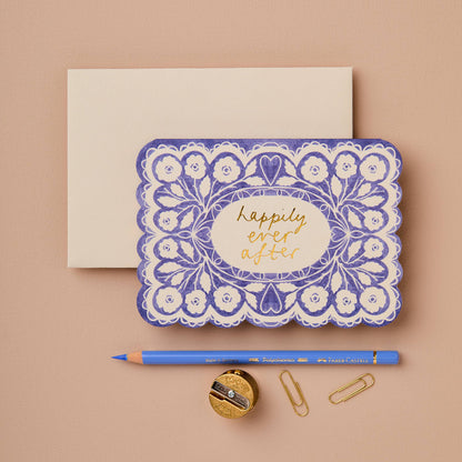 Lace 'Happily Ever After' Card
