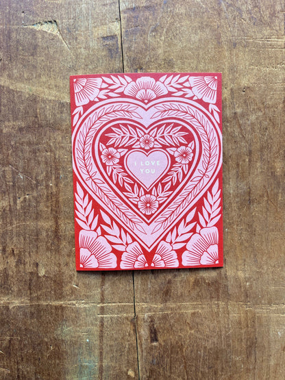 I Love You Heart Card