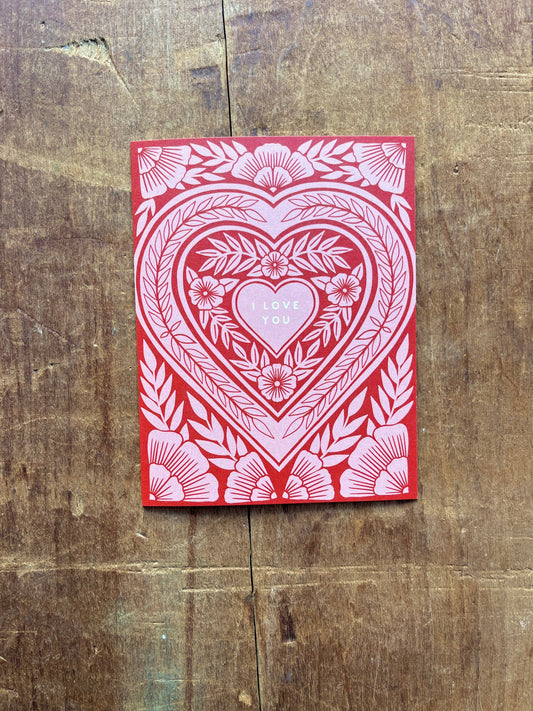 I Love You Heart Card