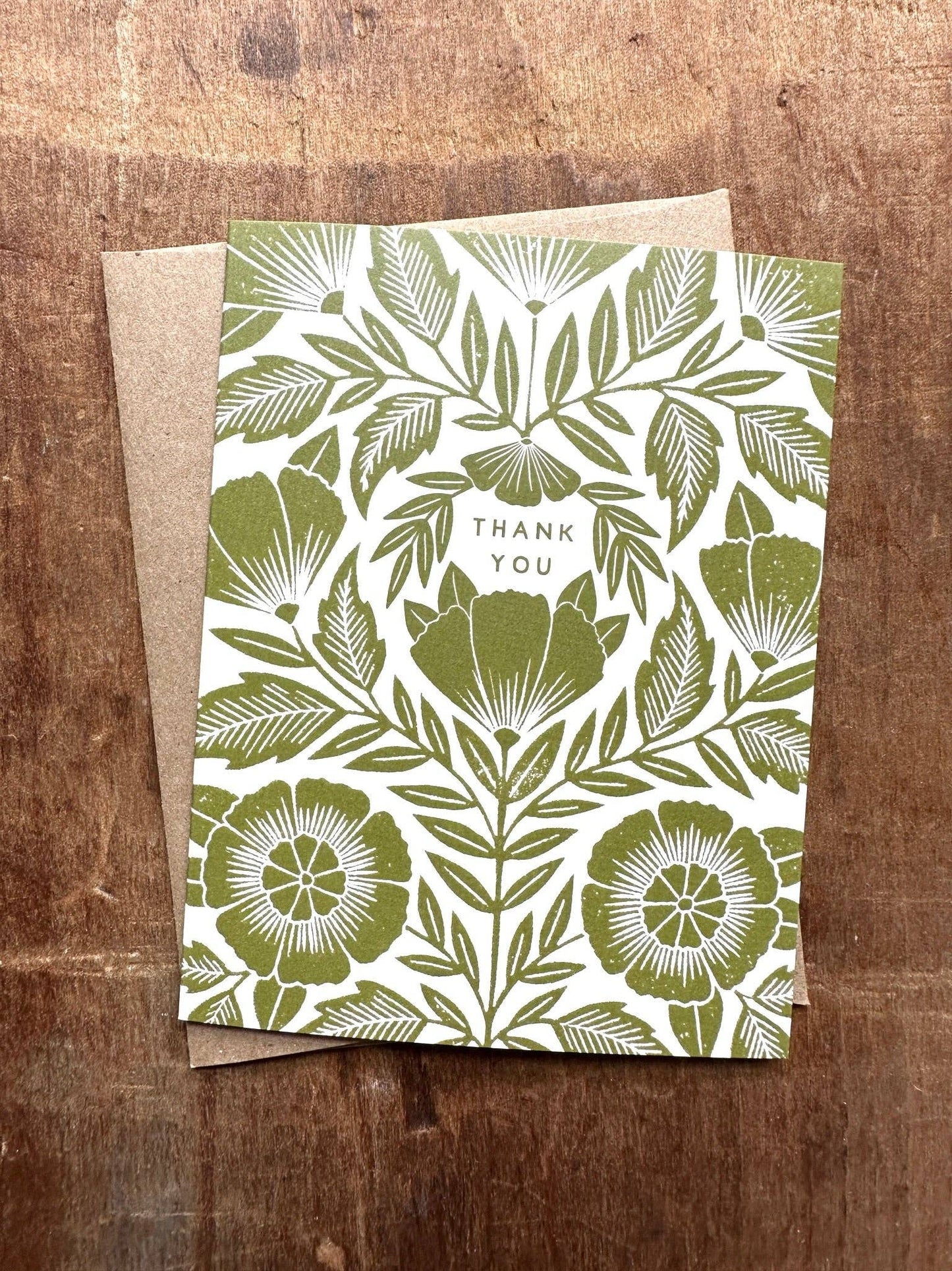 Thank You Green Floral