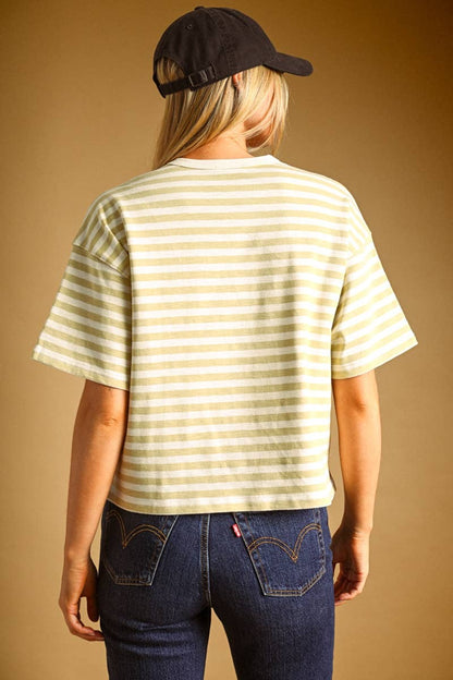 Ready Or Not Stripe Tee | Lemon