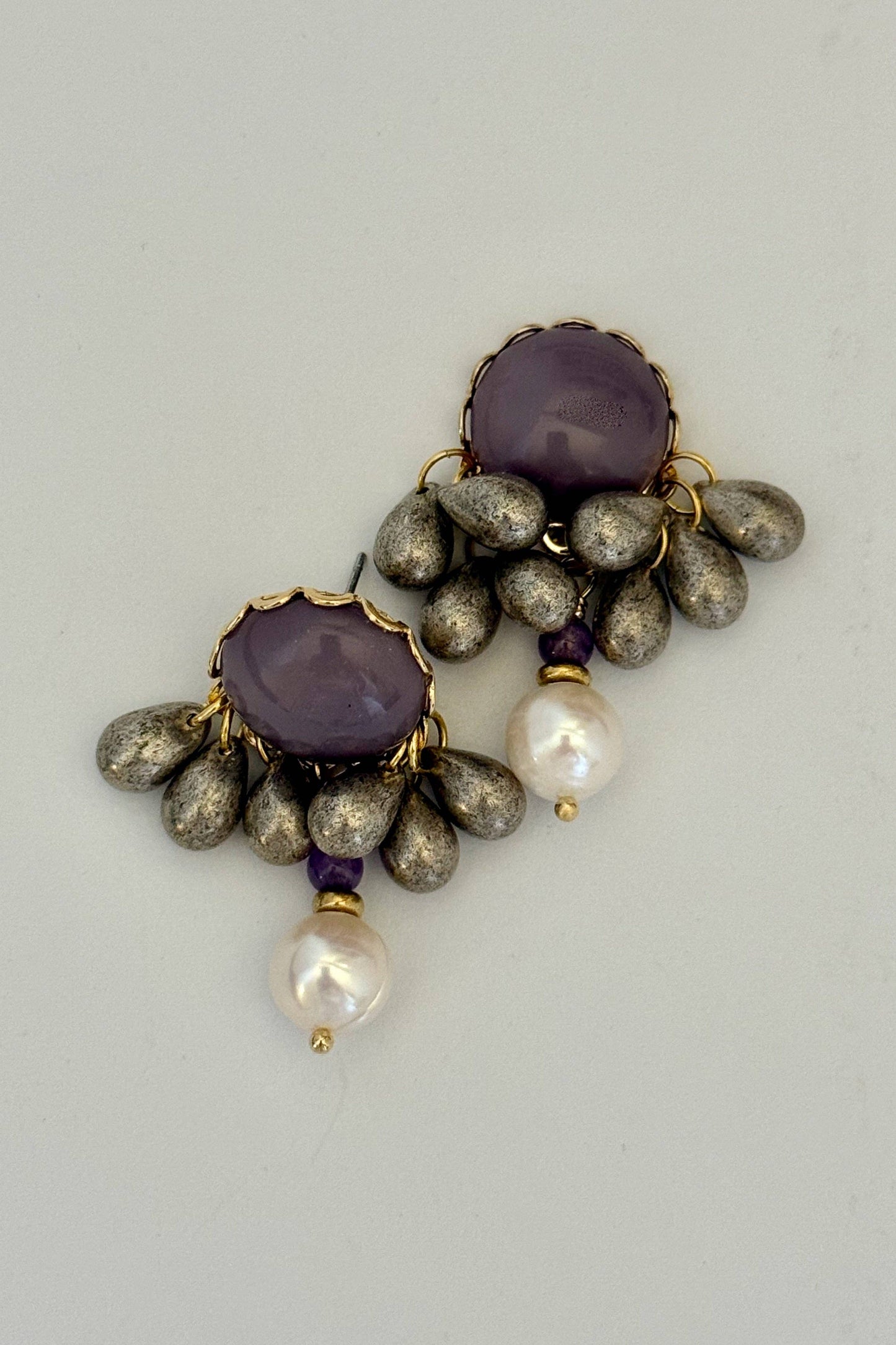 Olwen Earrings | Moonstone + Pearl