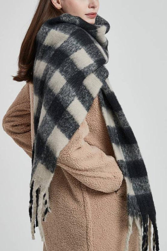 Basic Gingham Fleece Scarf | No. 3