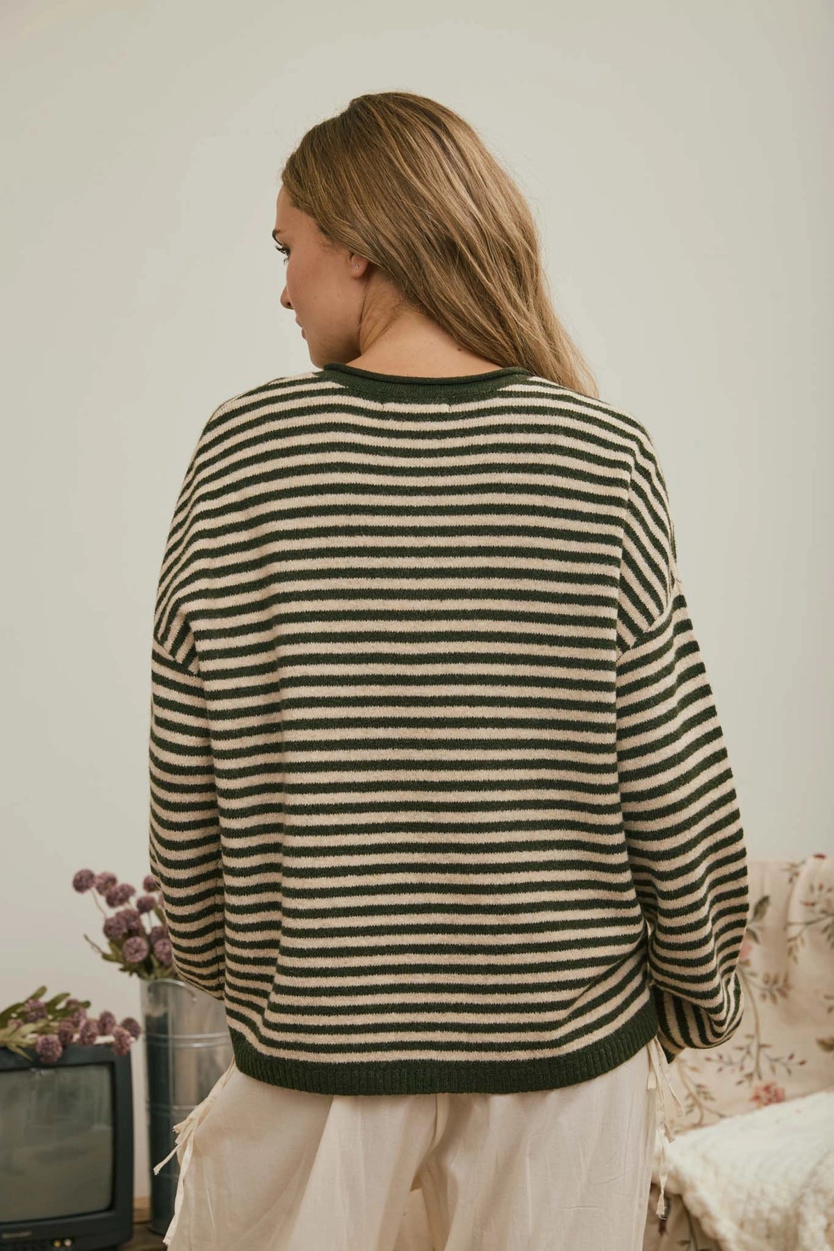 Piper Stripe Henley | Olive