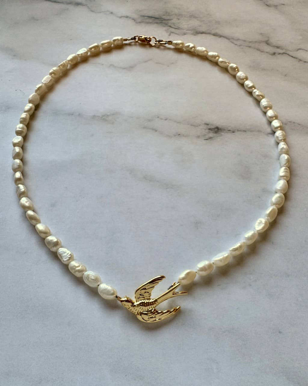Genevieve Bird + Pearl Necklace