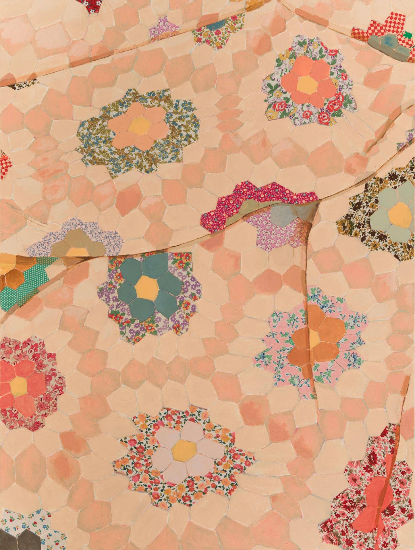 Pink Quilt Art Print | 8 x 10