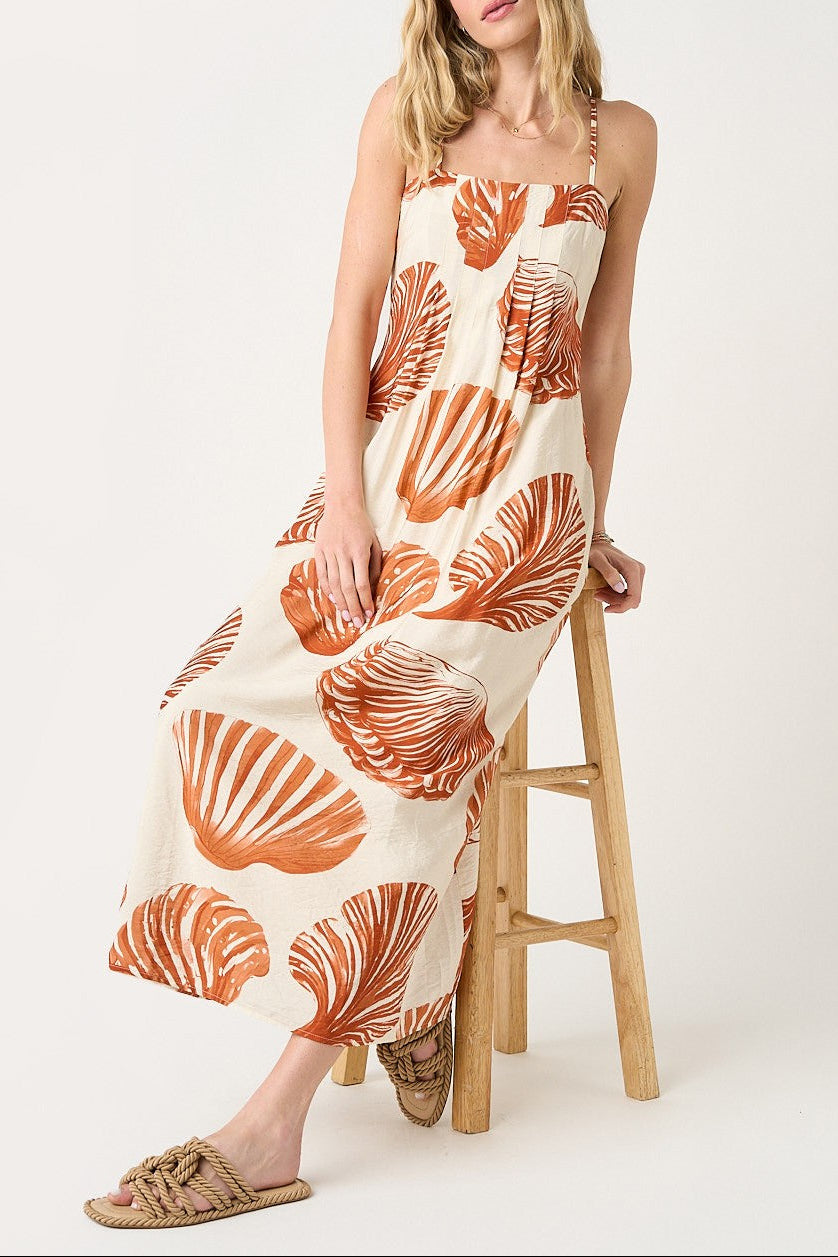 To Shell And Back Midi Dress