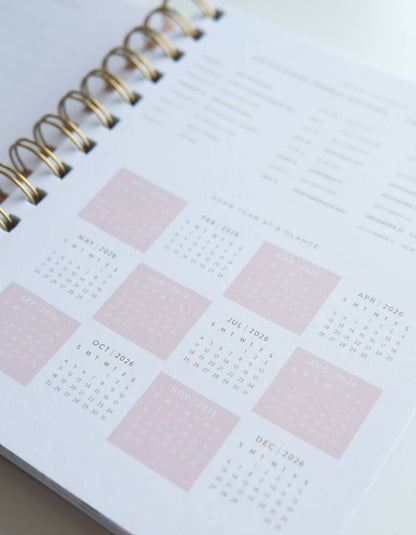 2026 Pocket Size Planner | Coral Floral