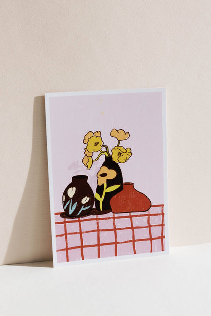 Fluid Florals Postcard