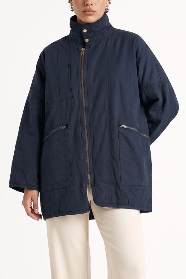 Cozy Szn Oversized Jacket | Navy