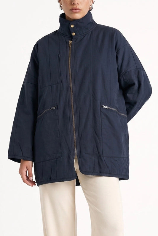 Cozy Szn Oversized Jacket | Navy