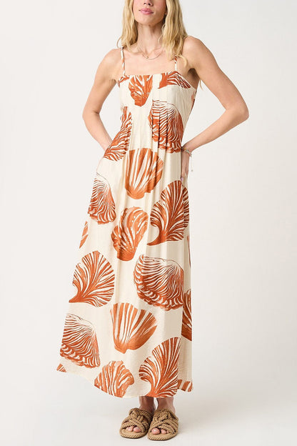 To Shell And Back Midi Dress