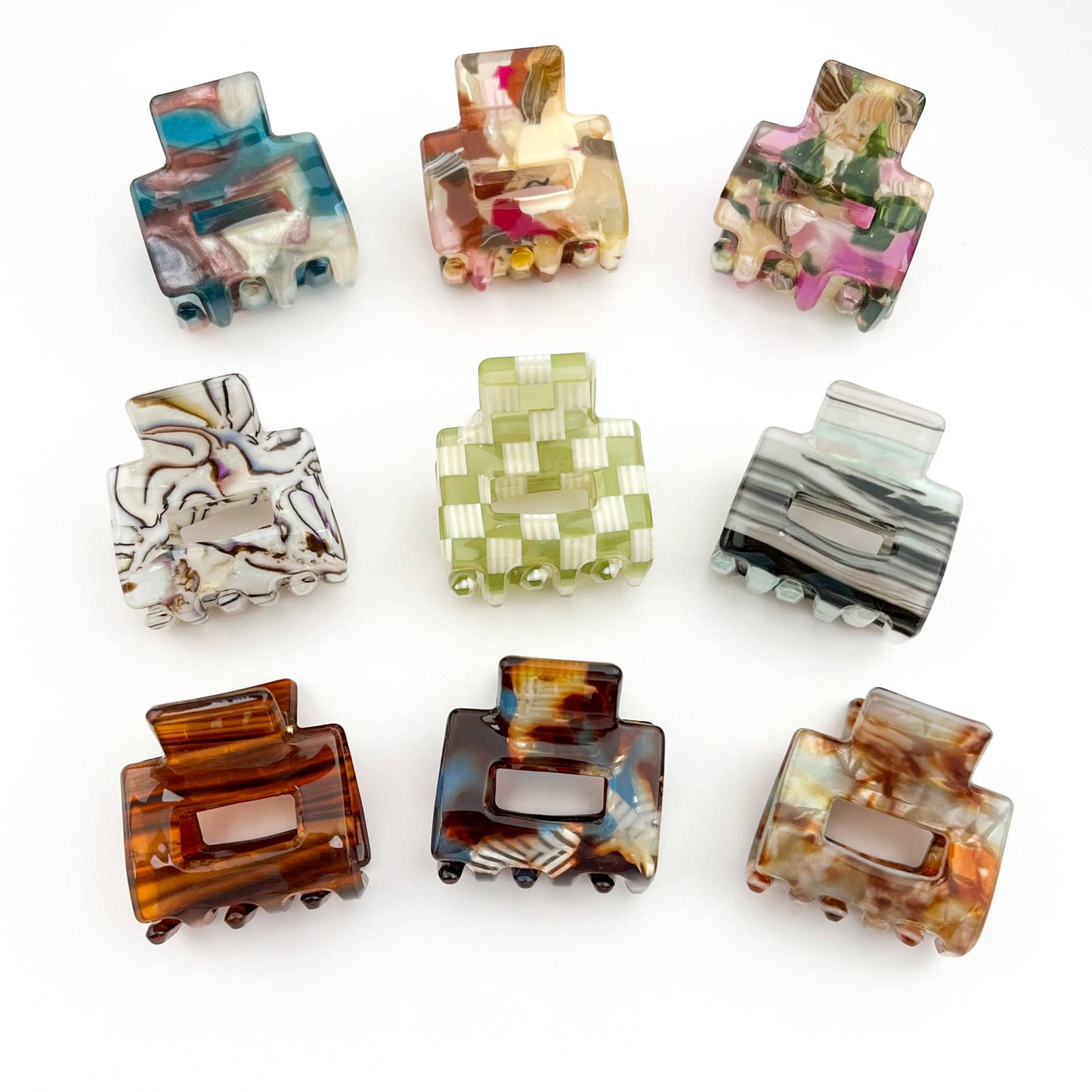 Mini Square Hair Clip | Assorted