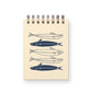 Mini Jotter Notebook | Fishes Pattern