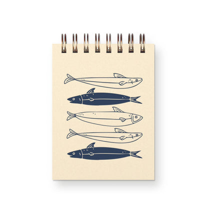 Mini Jotter Notebook | Fishes Pattern