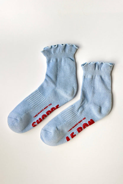 Ruffled Hugger Crew Socks | Vanilla
