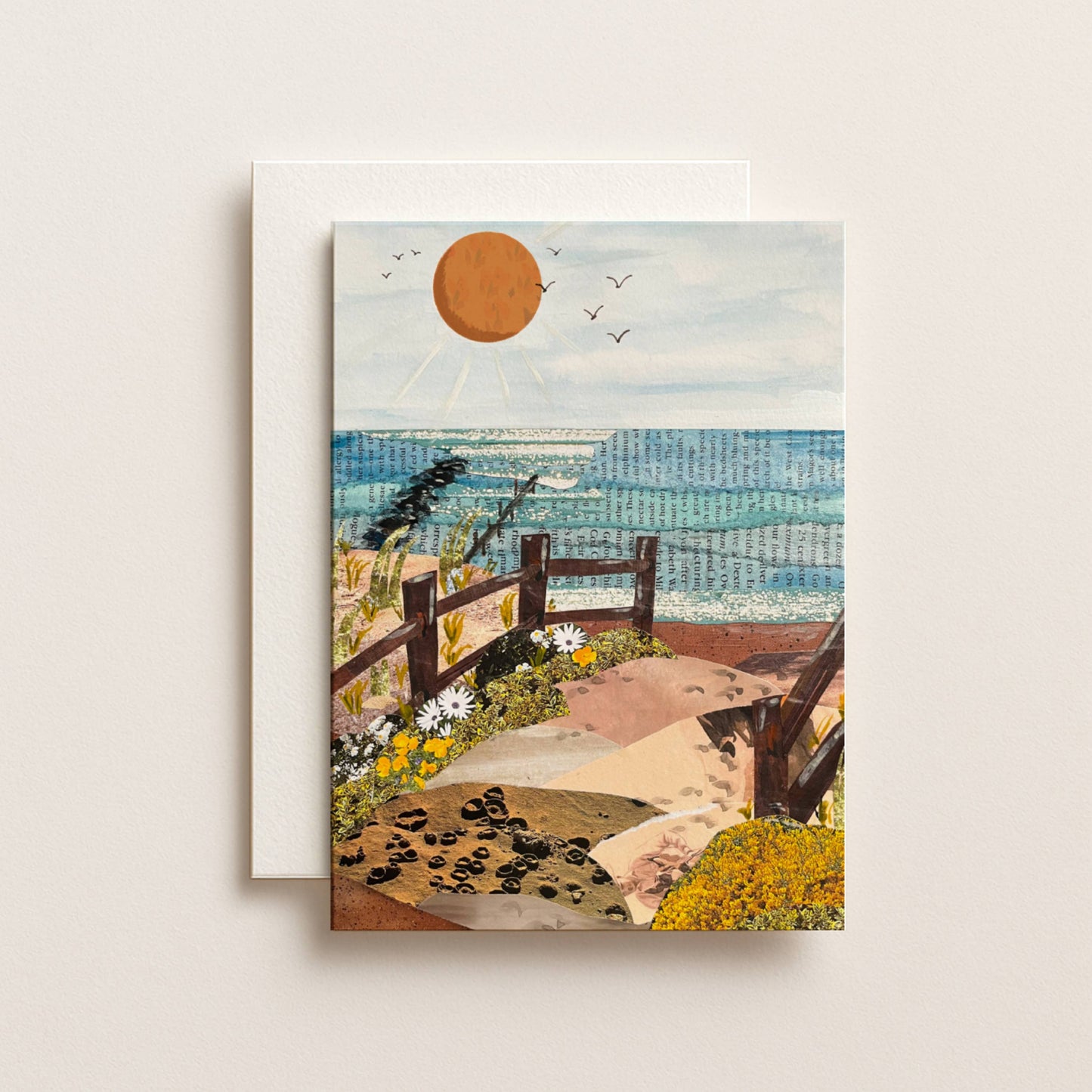 Coastal Art Card | Beach Bridge