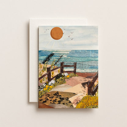 Coastal Art Card | Beach Bridge