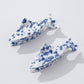 Coastal Blue Floral Fish Hair Claw