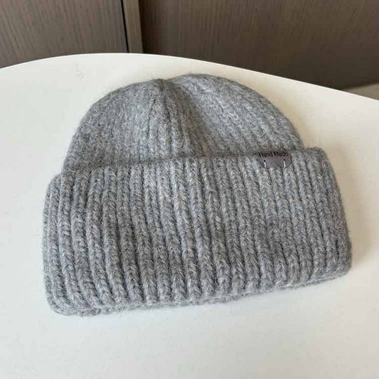 Foldover Knit Beanie | Grey