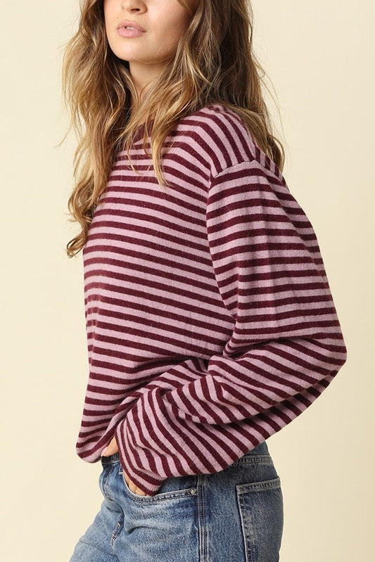 Bodhi Stripe Top | Mauve