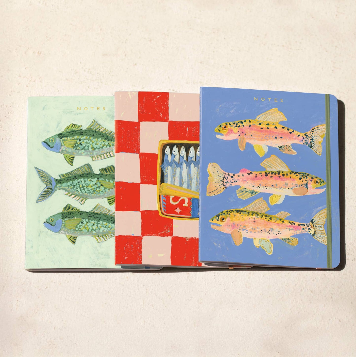 Three Fish Sewn Trio Notebook Set