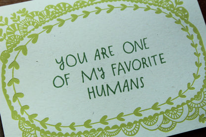 Favorite Human Card