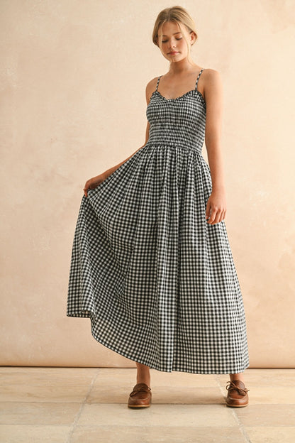 Onyx Crush Midi Dress
