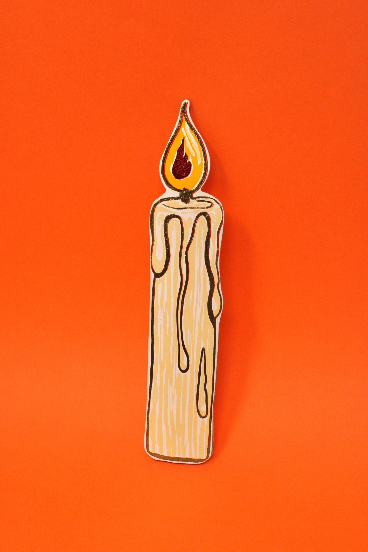 Candle Bookmark: Pale Pink