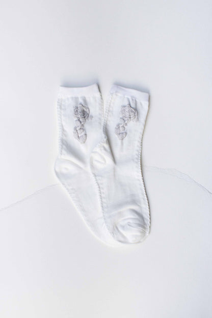 Rose Socks | Cream