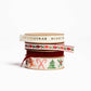 Red Vine Floral Woven Ribbon