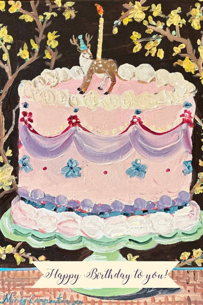 Happy Birthday Deer Greeting Card