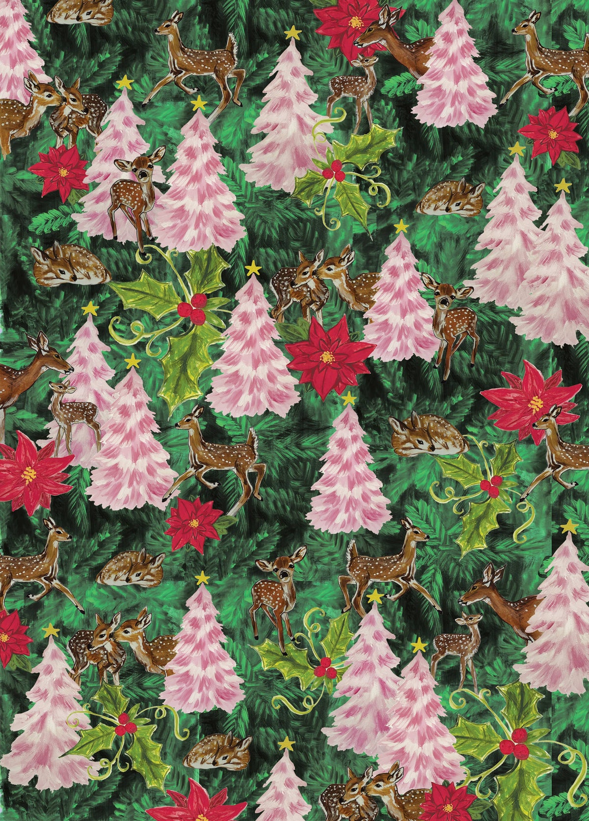 Fawn Holiday Wrapping Paper | Roll of 3 Sheets
