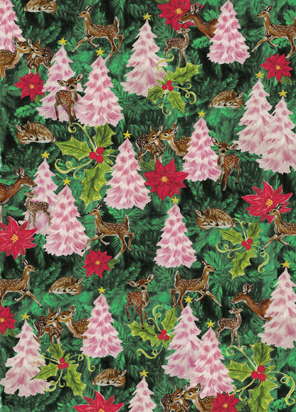 Fawn Holiday Wrapping Paper | Roll of 3 Sheets