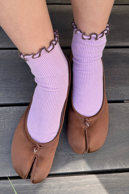 The Petite Ruffled Socks | Lilac