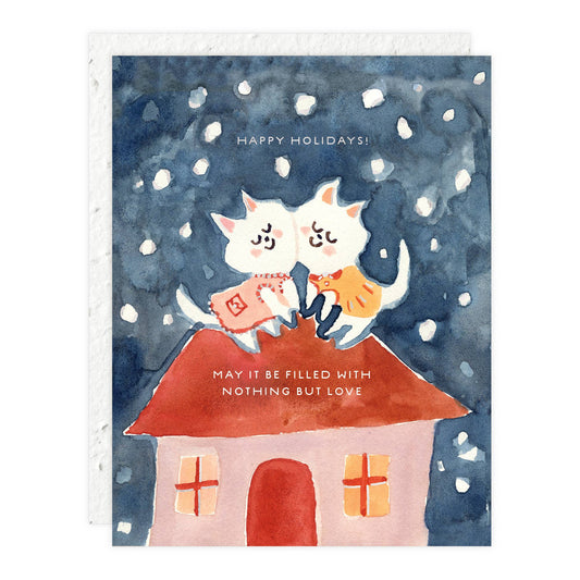 Snow Cats Holiday Card