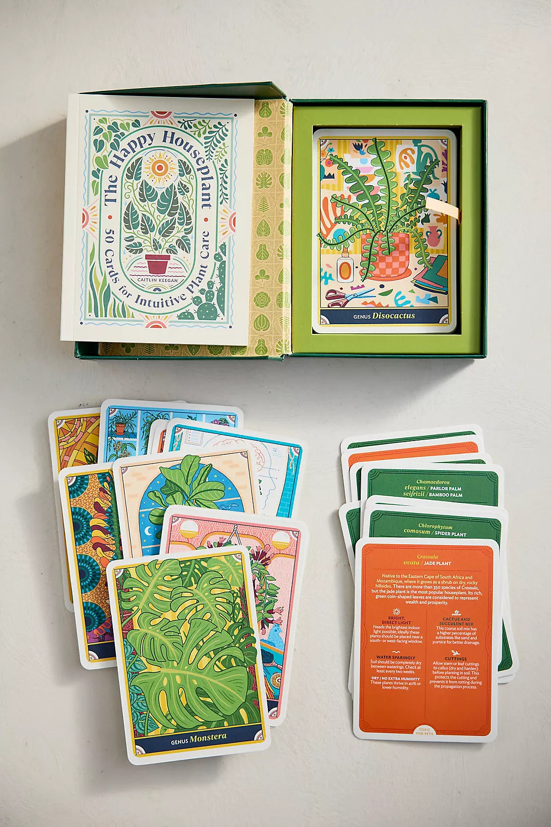 The Happy Houseplant Deck: 50 Cards for Intuitive Plant Care