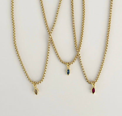 Semplice Necklace | Clear CZ